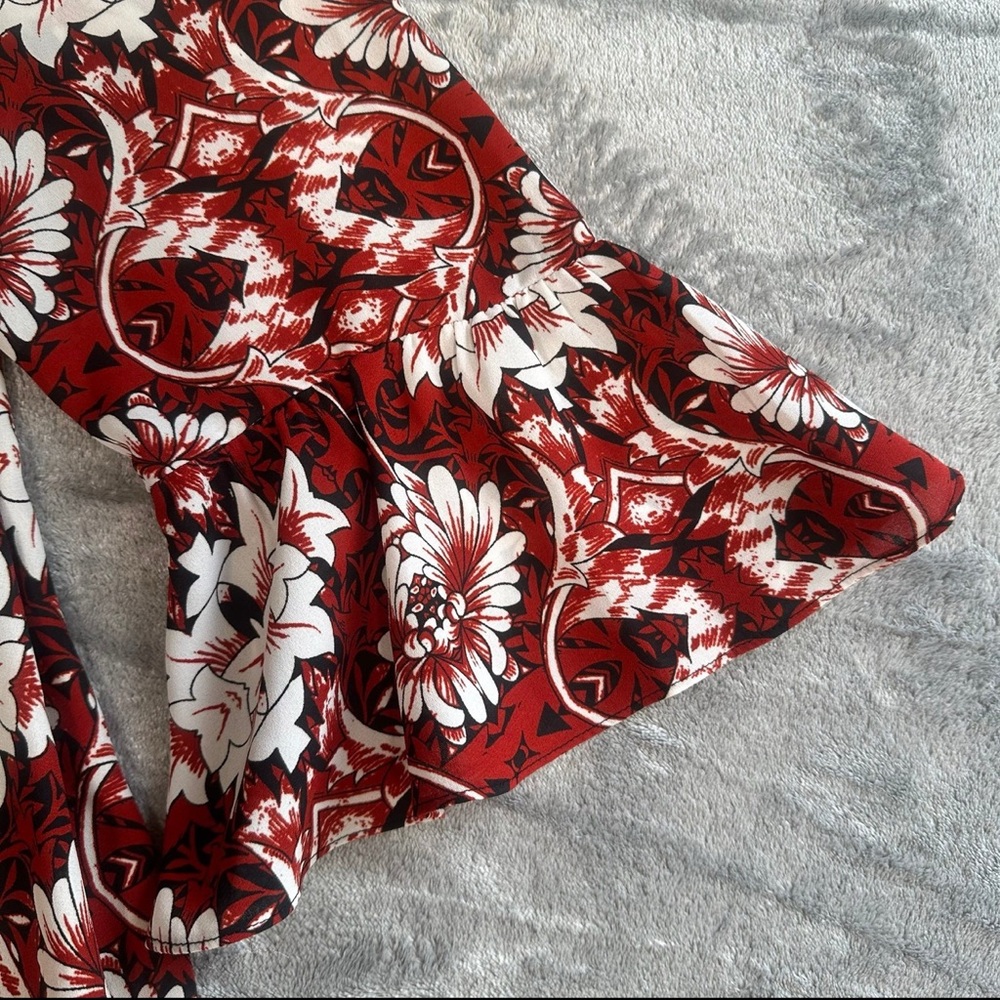INC‎ International Concepts Blouse Boho Women's XS Floral Print Peasant Top - Picture 4 of 7